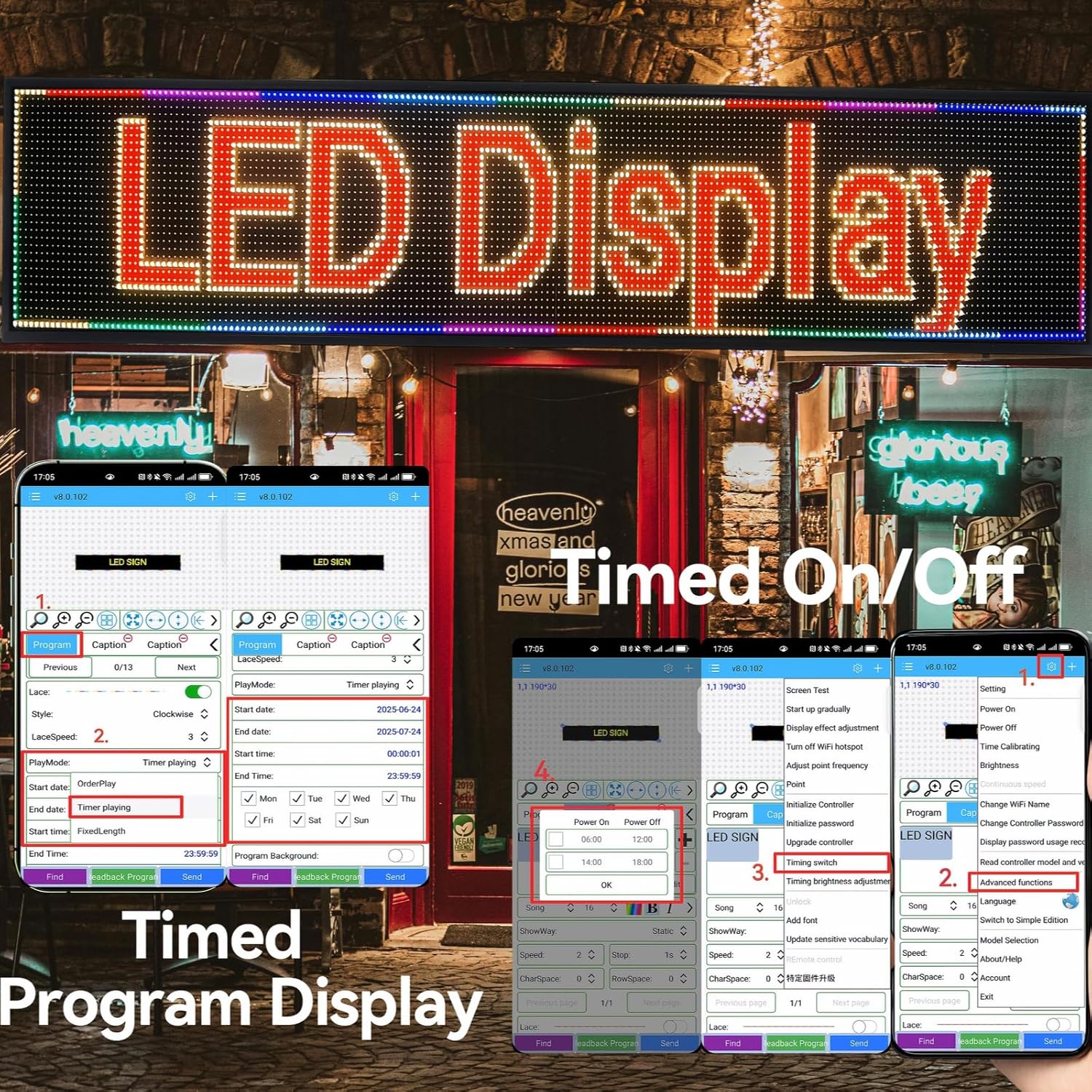 Outdoor P10 LED Scrolling Programmable Sign, Bright High Visibility Digital Led Signage Displays, Message Signs for Business, Restaurant, Window Shop - Image 9