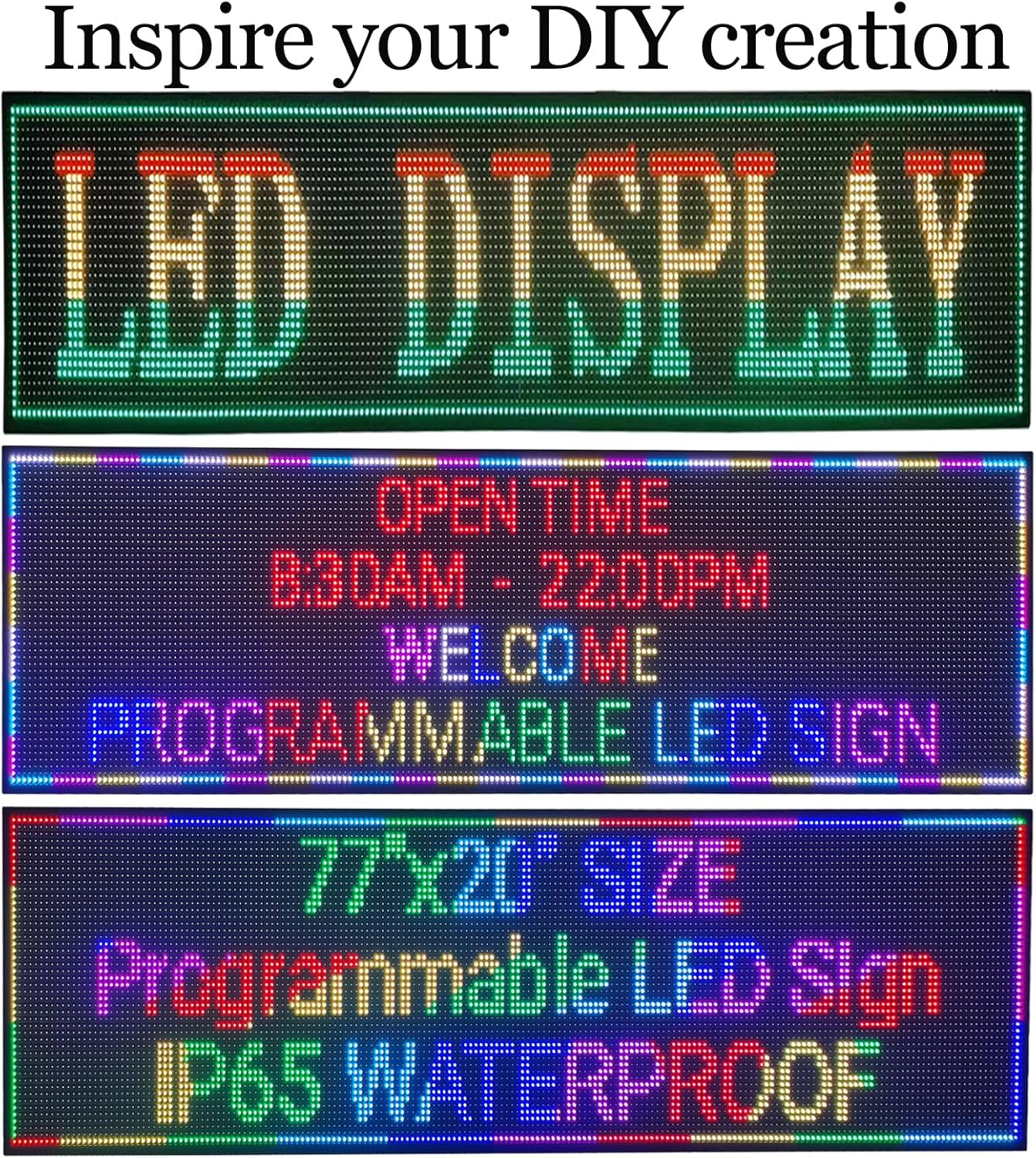 Outdoor P10 LED Scrolling Programmable Sign, Bright High Visibility Digital Led Signage Displays, Message Signs for Business, Restaurant, Window Shop - Image 7